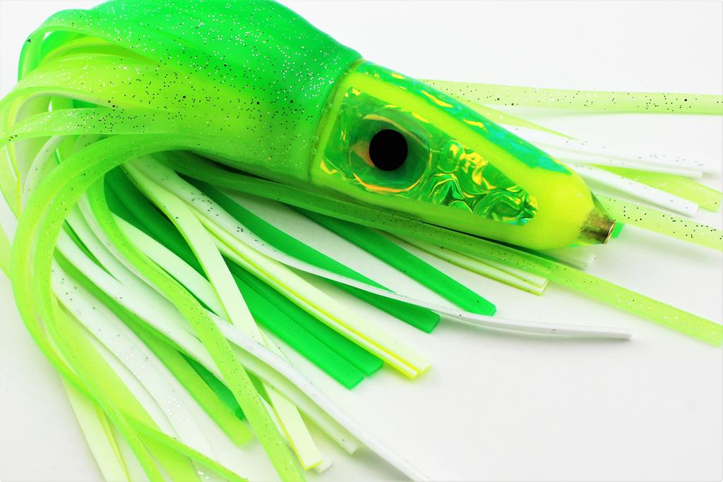 Chartreuse 7" Spitfire with Dragon Skin Custom Combo BFD Big Game Lures