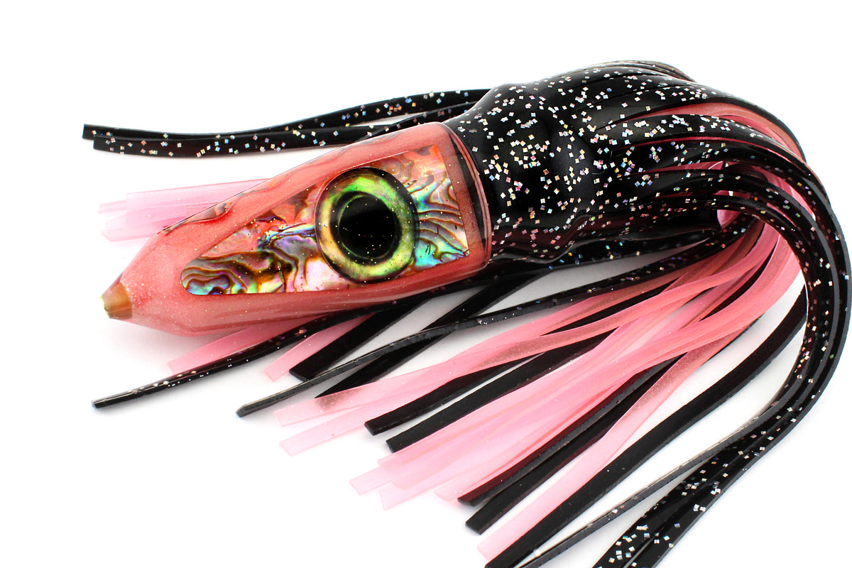 Custom 9 Squid Bullet with Paua Shell and Glow – BFD Big Game Lures