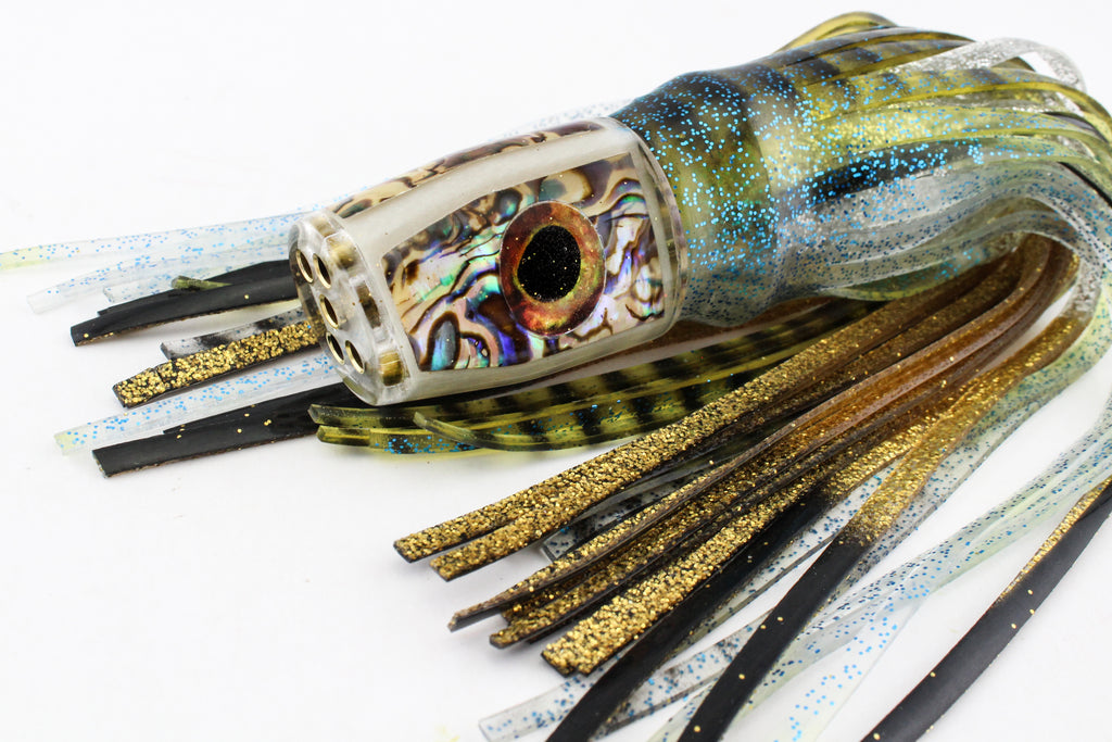 9" Custom Baitfish with Ivory Glow and Paua Shell