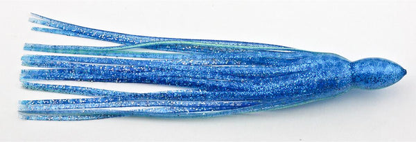 Single Skirt - Aqua Blue Glitter with Stripe -  7