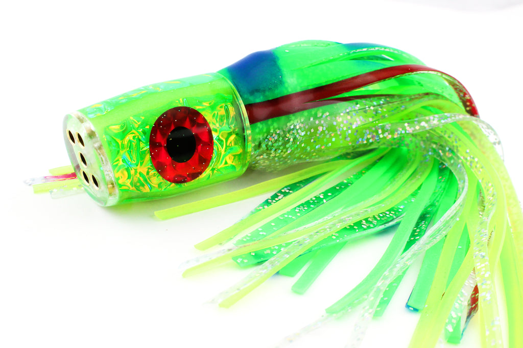 9" Jetted Mackerel Glow Hellcat with Chartreuse Dragon Skin