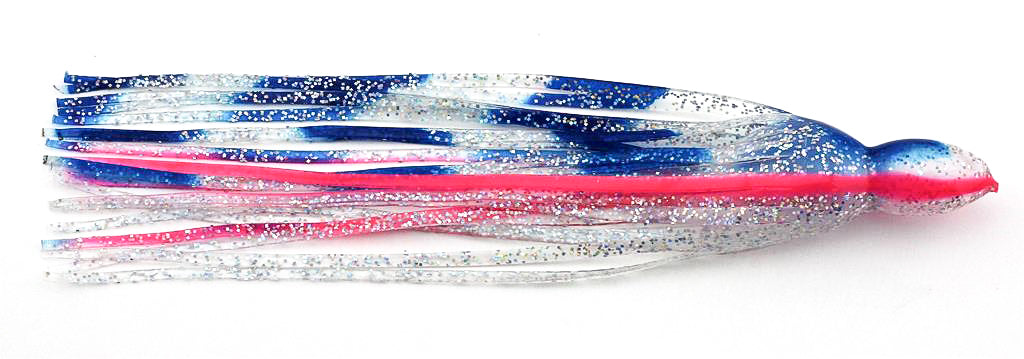 Single Skirt - Clear Holo with Blue Stripes  -  7" - 9"