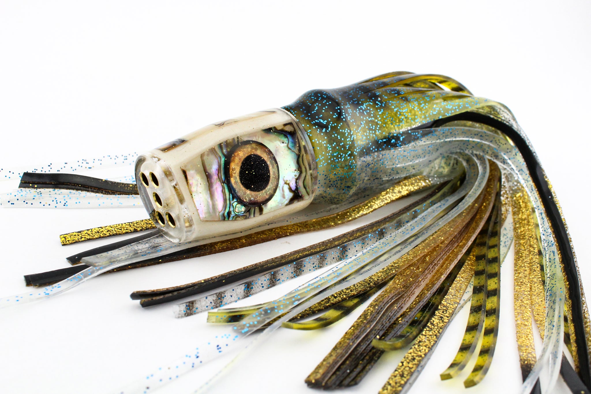 Custom 9" Mackerel Scad with Handmade Eyes and Paua Shell BFD Big