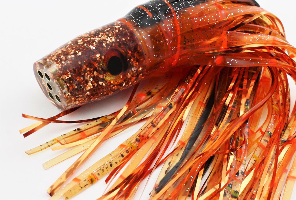 Amber Squid 9" Hellcat with Glitter &amp; Flashabou