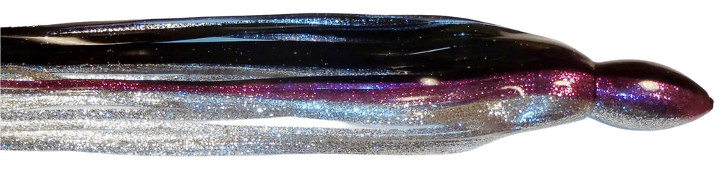 Single Skirt - Black/Purple Stripe - Silver Glitter - 12"