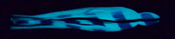 Single Skirt - 'Beta Glow' White/Top Blue Bars w/ red side stripes -  7