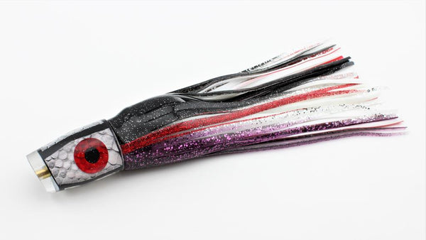 Black Vixen w/ Textured 'Snakeskin' Fish Scales and Red Eye