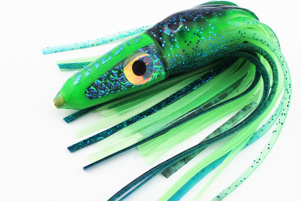 Custom Green 7" Spitfire with Lime & Blue Combo