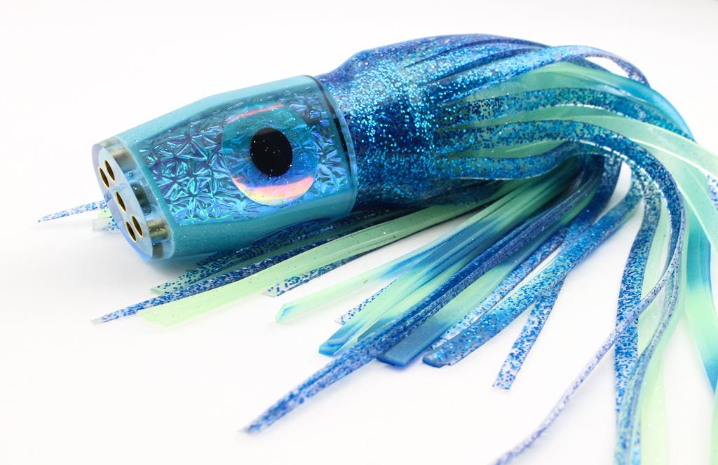 9" Aqua Blue Hellcat with Hologram and Lumo Glow Skirts