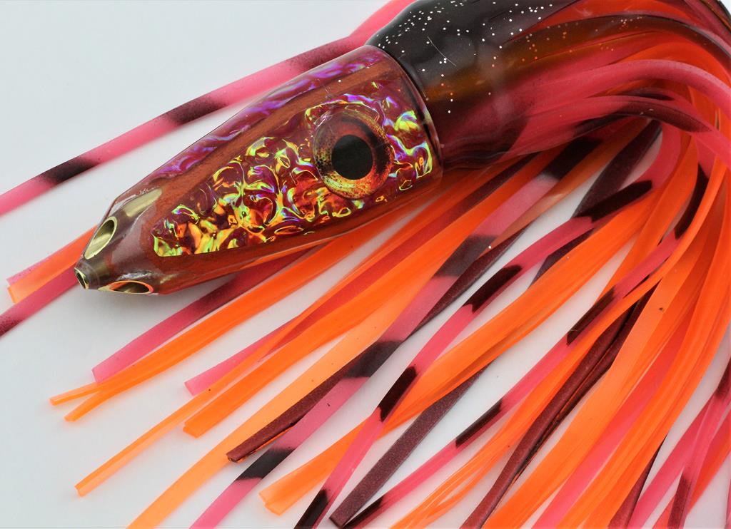 Jetted 9" Copper Squid with Dragon Skin &amp; Pakula Skirts