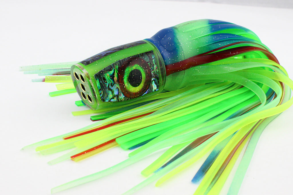 9" Jetted Luminous Glow Mackerel with Transparent Abalone and Big Eyes