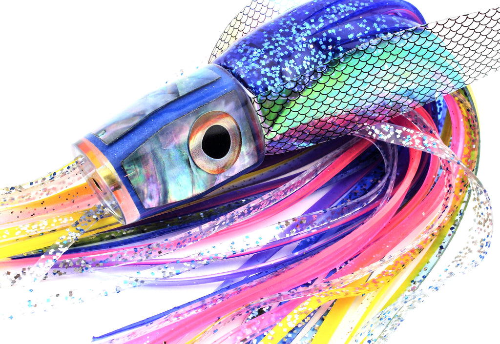 9" Vixen 'Blue Malolo' Flying Fish with Agoya Shell