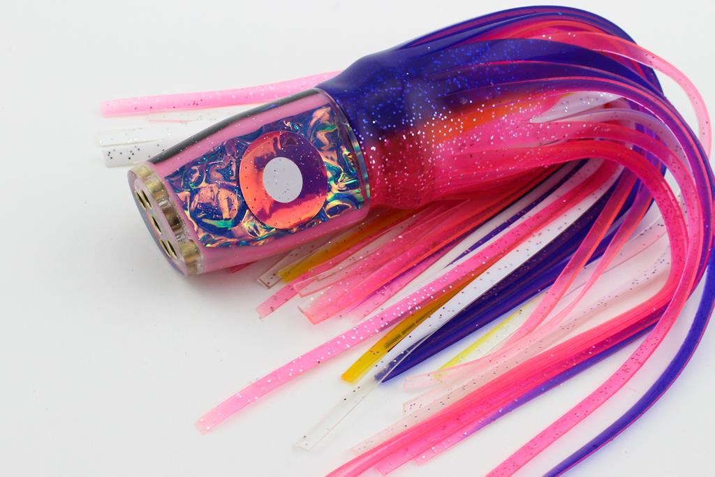 Glow Pink 9" Smoker with Dragon Skin and Albino Eyes