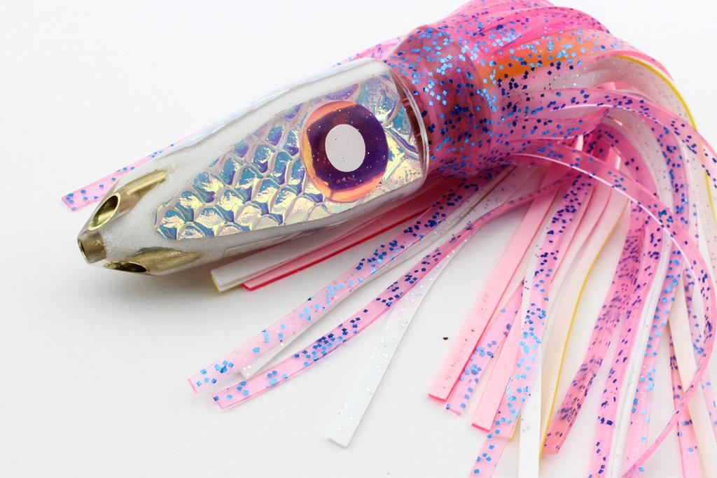 Special Edition White Jetted Bullet with Textured Dichroic Inserts &amp; Glow